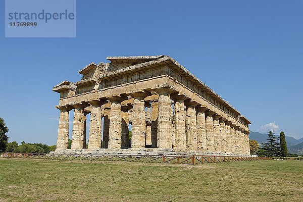 Tempel der Hera  archäologische Stätte von Paestum  Capaccio Paestum  Kampanien  Italien  Europa