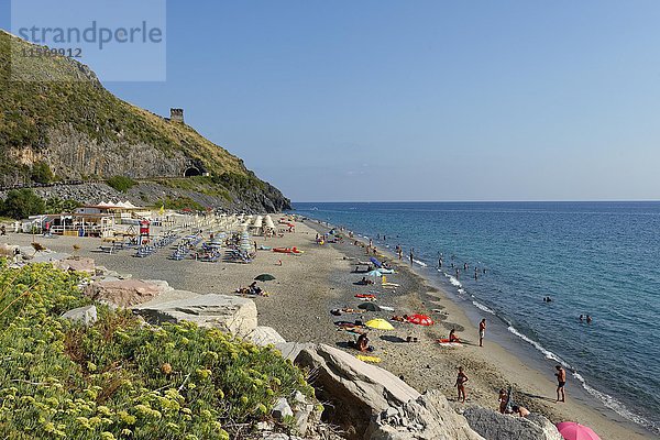 Strand von Marina di Camerota  Nationalpark Cilento  Provinz Salerno  Kampanien  Italien  Europa