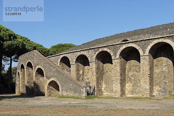 Amphitheater  antike Stadt  Pompeji  Kampanien  Italien  Europa