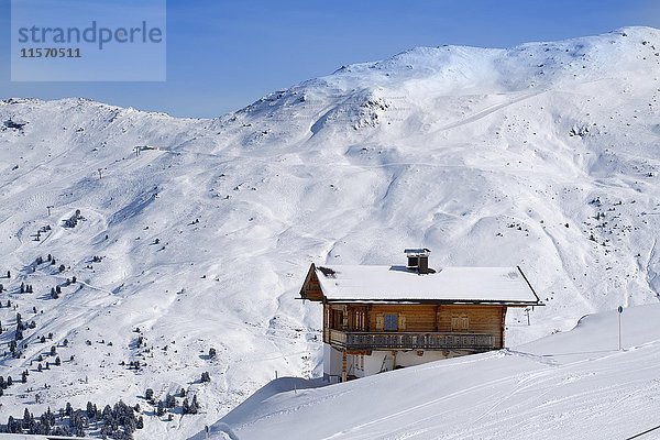 Berghütte im Skigebiet Hochfügen  Zillertal  Tirol  Österreich  Europa