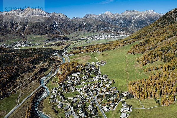 Pontresina am Inn  Samedan  Celerina  Piz Nair  Piz Saluver  Piz Ot  Piz Bever  Engadin  Kanton Graubünden  Schweiz  Europa