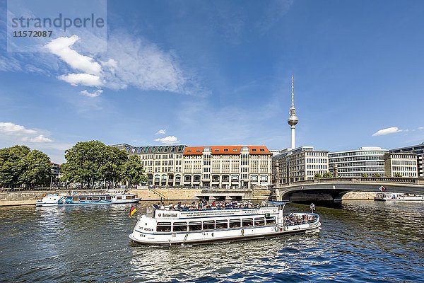 Blick von der Museumsinsel auf die Spree  Berlin-Mitte  Berlin  Deutschland  Europa
