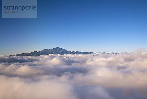 Vulkan Pico del Teide über Wolken  Teneriffa  Kanarische Inseln  Spanien  Europa