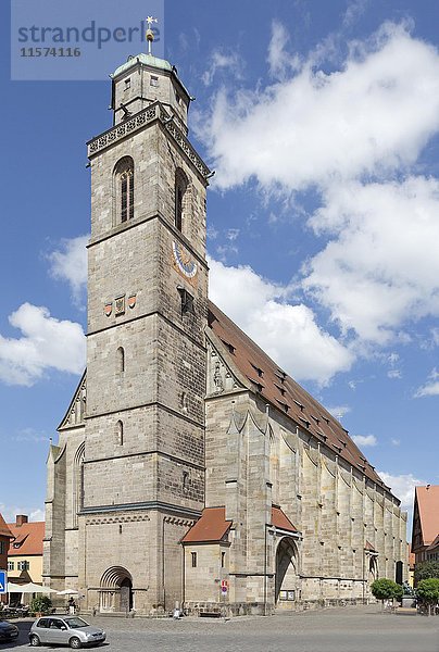 Gotische St. Georgskirche  Dinkelsbühl  Mittelfranken  Bayern  Deutschland  Europa