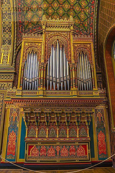 Goldene Orgel  Spanische Synagoge  Innenaufnahme  Josefov  Jüdisches Viertel  Prag  Böhmen  Tschechische Republik  Europa