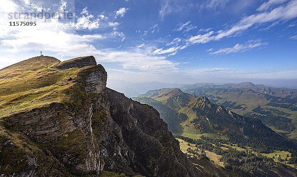 Blick vom Diedamskopf  Schoppernau  Vorarlberg  Österreich  Europa