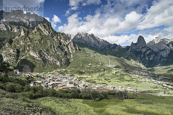 Gebirge  Zhagana  Provinz Gansu  China