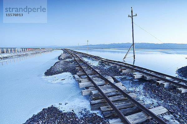 Güterzugstrecke  Haixi  Chaka Salt Lake  Provinz Qinghai  China