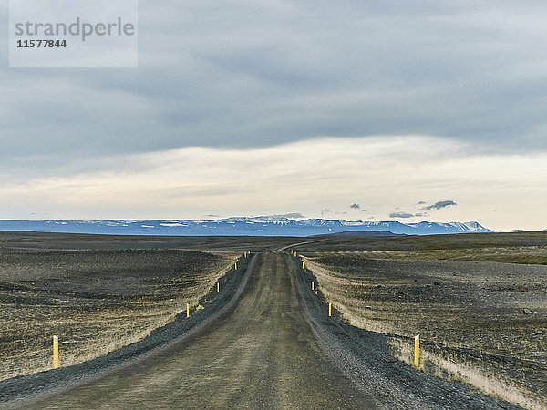 Ferne Berge und Feldweg  Reykjahlid  Island