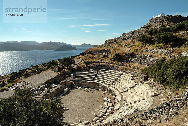 Ruinen des römischen Theaters  Plaka  Insel Milos  Kykladen-Inseln  Griechenland