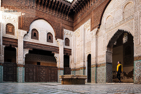 Inneres der Madrasa Bou Inania  Meknes  Marokko  Nordafrika
