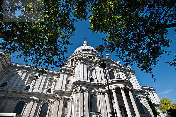 Die St. Paul's Cathedral vor blauem Himmel