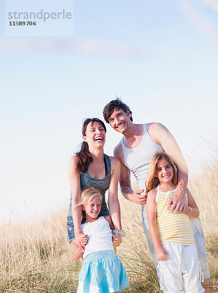 gemeinsame Familie am Strand