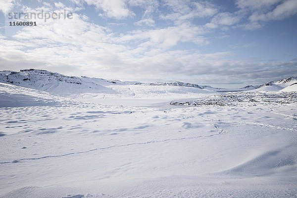 Island  schneebedeckte Landschaft