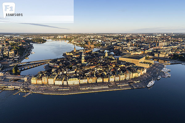 Luftaufnahme der Altstadt von Stockholm  Schweden