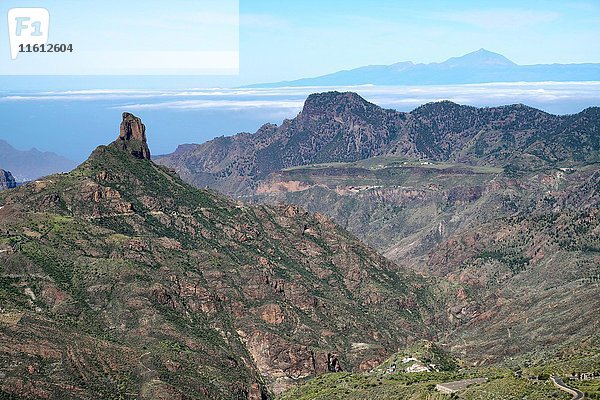 Caldera de Tejeda  an der Rückseite des Vulkans Teide auf Teneriffa  Gran Canaria  Kanarische Inseln  Spanien  Europa