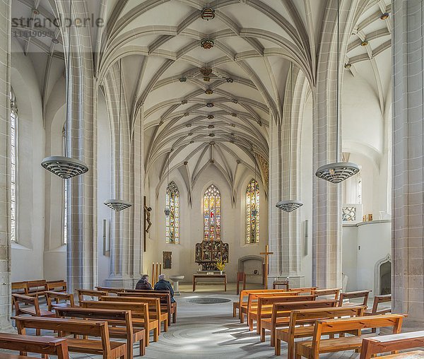 St. Peter und Paul Kirche  Innenraum  Luthertaufe  Eisleben  Sachsen-Anhalt  Deutschland  Europa