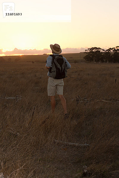 Mann auf Safari  Stellenbosch  Südafrika