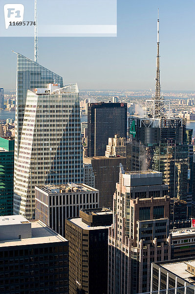 Luftaufnahme von städtischen Wolkenkratzern