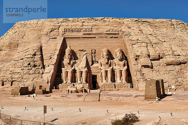 Großer Tempel von Ramses II.  Abu Simbel  Assuan  Ägypten  Afrika