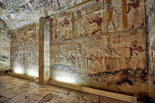 Totentempel von Sethos I.  Abydos  Ägypten  Afrika