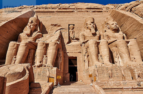 Großer Tempel von Ramses II  Abu Simbel  Assuan  Ägypten  Afrika