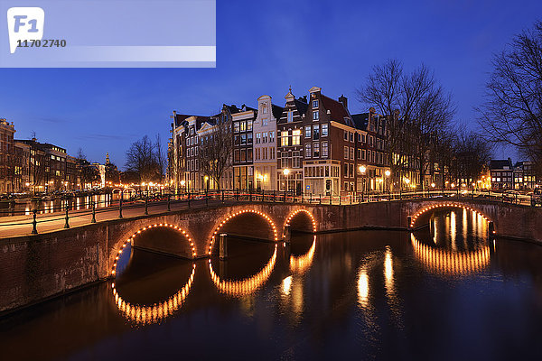 Niederlande  Amsterdam  Brücke über Keizersgracht und Leidsegracht