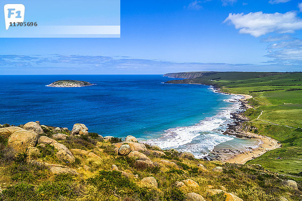 Australien  Victoria  Blick von der Great Ocean Road zur Küste