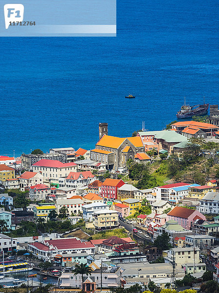 Antillen  Kleine Antillen  Grenada  Blick von oben auf St. George's