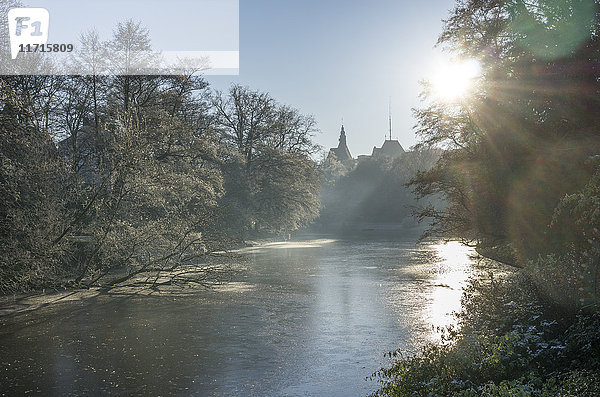 Deutschland  Bremen  Am Stadtgraben im Winter