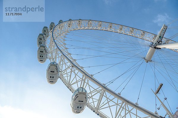 Gondeln  London Eye  Teilansicht  London  Londoner Region  England  Großbritannien  Europa