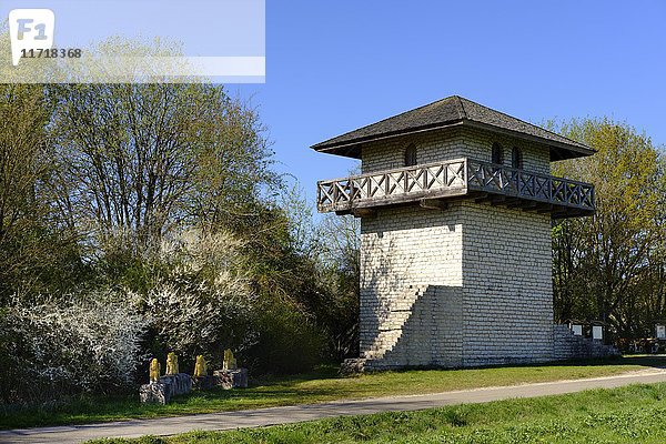 Limes  Limes-Turm in Erkertshofen bei Titting  Naturpark Altmühltal  Oberbayern  Bayern  Deutschland  Europa