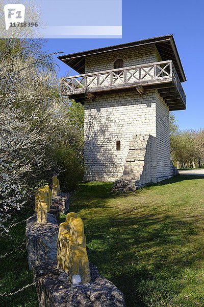 Limes  Limes-Turm in Erkertshofen bei Titting  Naturpark Altmühltal  Oberbayern  Bayern  Deutschland  Europa