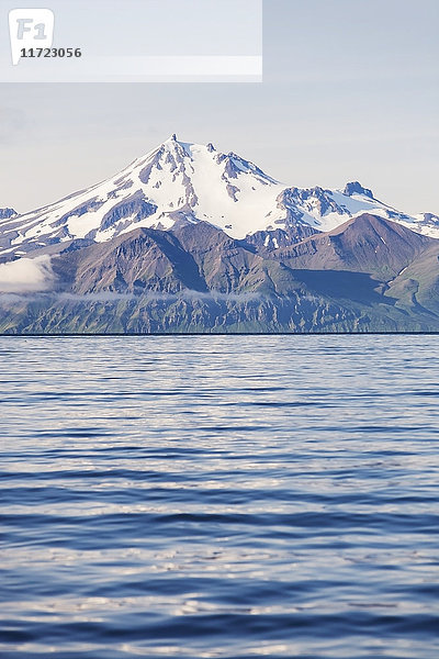 Frosty Peak Volcano On The Alaska Peninusla In Summertime; Southwest Alaska  United States Of America'.