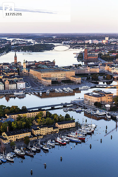 Luftaufnahme von Skeppsholmen  Stockholm  Schweden
