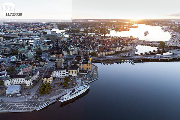 Luftaufnahme von Riddarholmen  Stockholm  Schweden