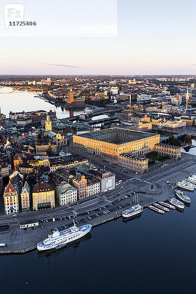 Luftaufnahme der Altstadt von Stockholm  Schweden