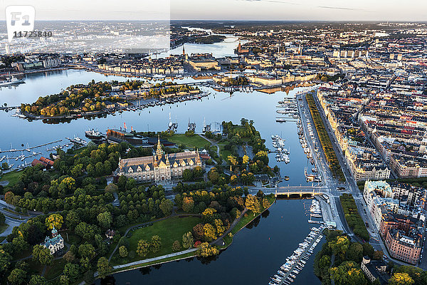 Luftaufnahme des Nordischen Museums  Stockholm  Schweden