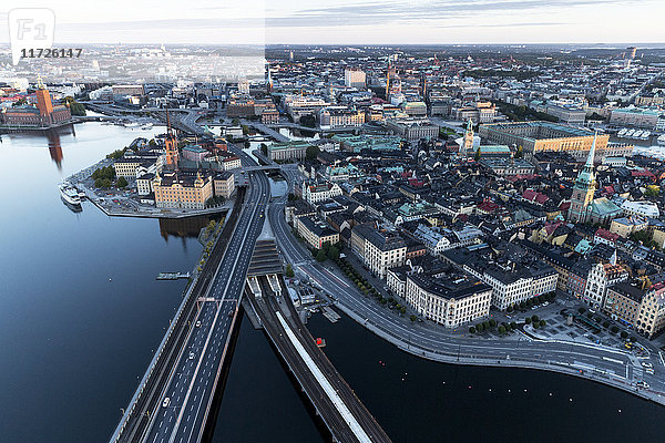 Luftaufnahme der Altstadt von Stockholm  Schweden