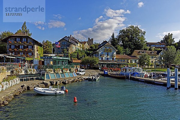 Port de Plaisance  Yvoire  Auvergne-Rhône-Alpes  Frankreich  Europa