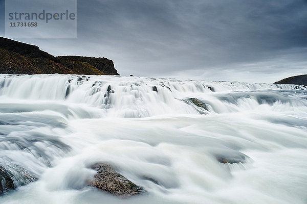 Gullfoss-Wasserfall  Fluss Hvita  Südwest-Island