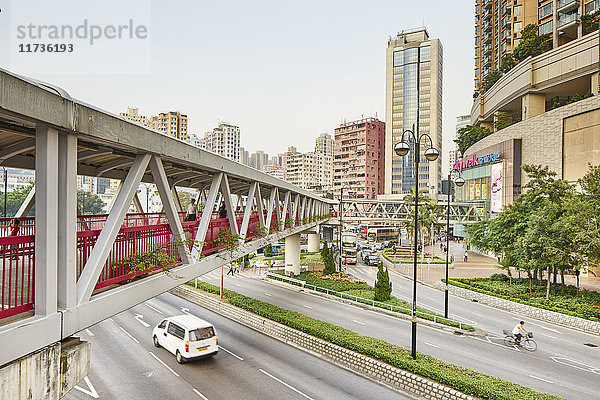 Straße und Stadtbild  Tsuen Wan  Hongkong