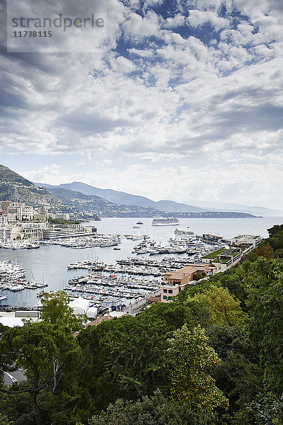 Blick auf die Küstenlinie  Monte Carlo  Monaco