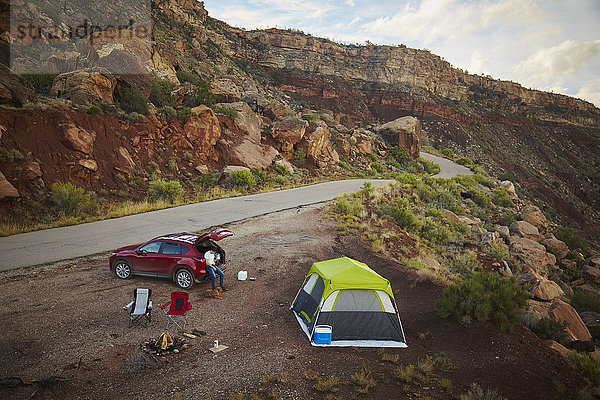 Camping für Mensch und Hund  Virgin  Utah  USA