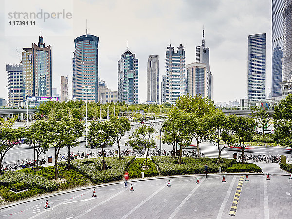 Finanzbezirk  Pudong  Shanghai  China