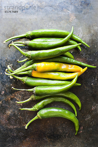 Haufen fingerheißer Paprika