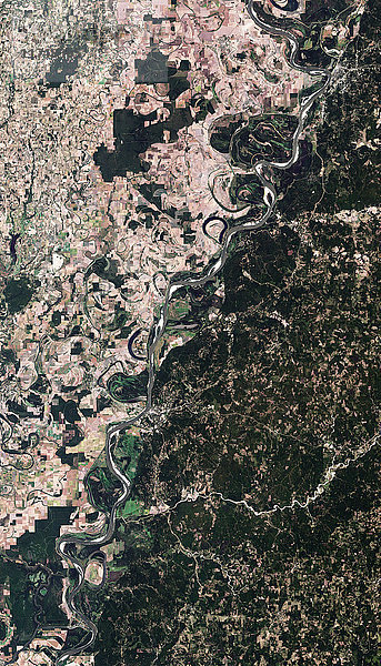Satellitenbild des Mississippi-Deltas