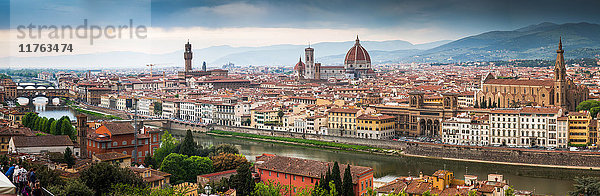 Florenz-Panorama vom Piazzale Michelangelo  Florenz  Toskana  Italien  Europa