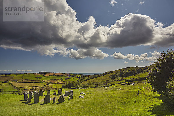 Steinkreis von Drombeg  in der Nähe von Clonakilty  Grafschaft Cork  Munster  Republik Irland  Europa