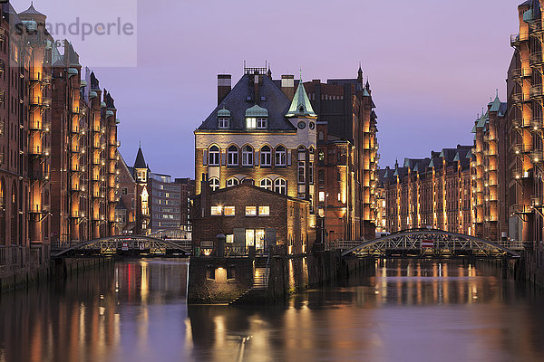 Wasserschloss  Speicherstadt  Hamburg  Hansestadt  Deutschland  Europa